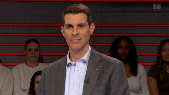 FDP-Präsident Thierry Burkart in der «Arena». «Arena»