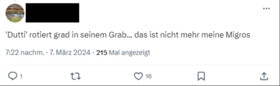 «Nicht mehr meine Migros», schreibt ein User und erhält dafür Zuspruch.