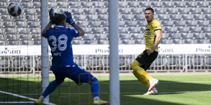 Christian Fassnacht trifft im Testspiel gegen Thun gleich zweimal für YB. YB