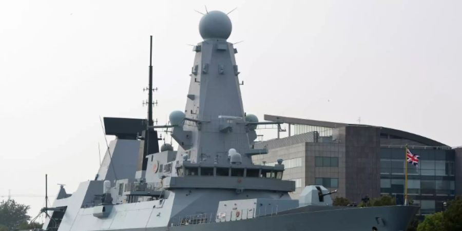 Britisches Kriegsschiff «HMS Duncan» in Cardiff