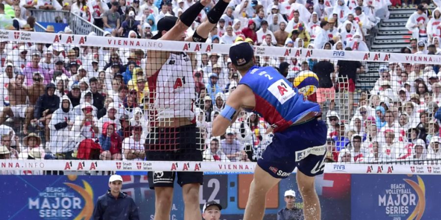 Adrian Heidrich (links) und Mirco Gerson (hinten) blieben im Viertelfinal am Major-Turnier von Wien gegen die Norweger Anders Mol und Christian Sörum ohne Siegchance