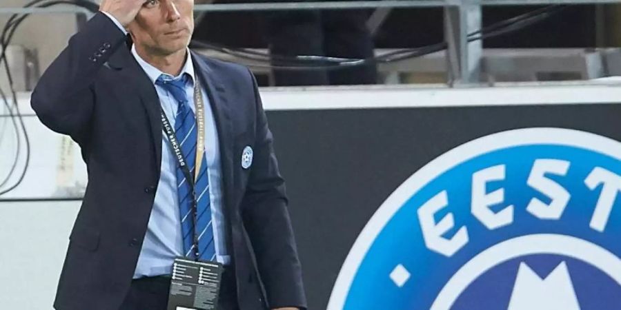 Estlands Trainer Martin Reim tritt nach der 0:8-Niederlage gegen Deutschland mit dem ganzen Trainerstab zurück. Foto: Thomas Frey