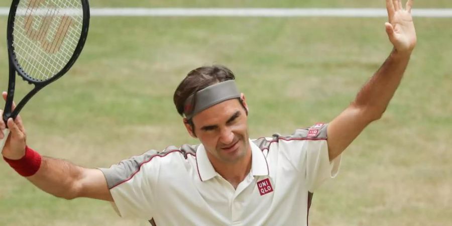 Roger Federer hat beim Rasenturnier in Halle das Endspiel erreicht. Foto: Friso Gentsch