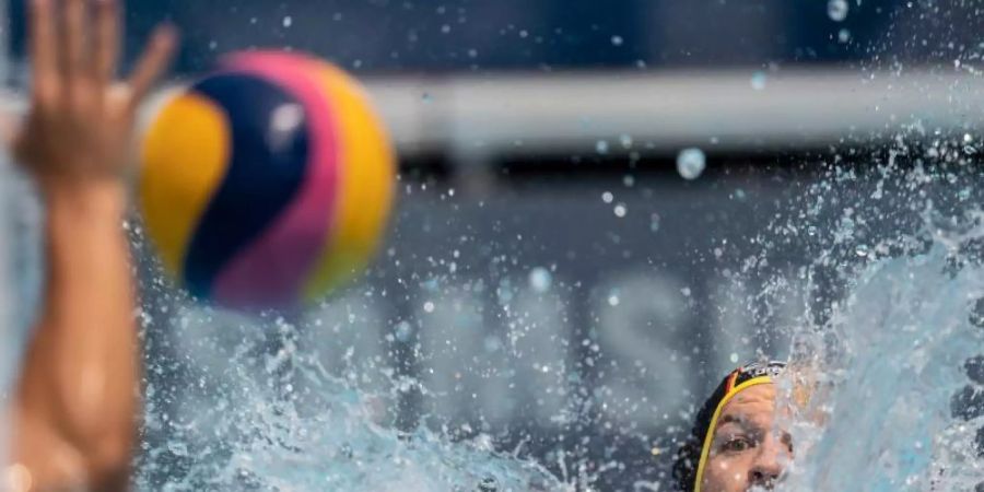Die deutschen Wasserballer spielen bei der WM gegen Griechenland um den siebten Platz. Foto: Bernd Thissen