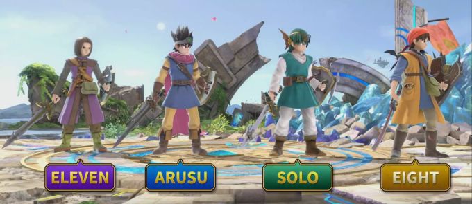 Der Held aus Dragon Quest wird in vier verschieden-aussehenden Versionen nach Super Smash Bros. Ultimate geliefert. Super Smash Bros. Ultimate