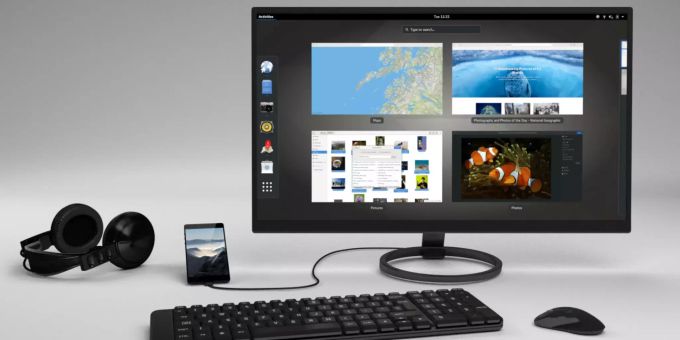 Ein Desktop auf einem Computer. Docker
