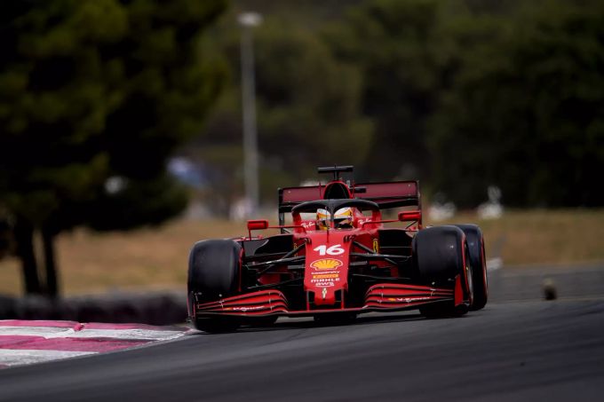 Charles Leclerc (Scuderia Ferrari) beim Frankreich-GP der Formel 1. Charles Leclerc Ferrari Frankreich