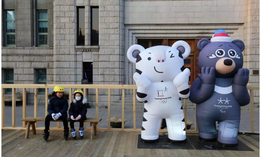 Die Maskottchen von Pyeongchang 2018: Soohorang und Bandabi.