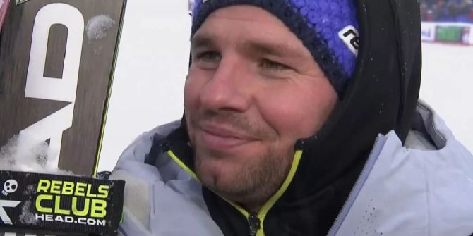 Beat Feuz im Interview nach dem Rennen