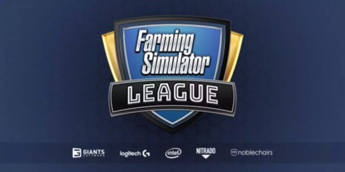 Bei der Farming Simulator League kämpfen Teams um einen Preispool von 250'000 Euro. Das Logo der Farming Simulator League inklusive der Sponsoren.