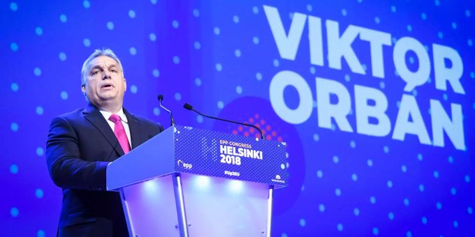 Bei den Protesten rücken auch andere Missstände unter der Orban-Regierung in den Brennpunkt. Viktor Orban bei einer Ansprache.