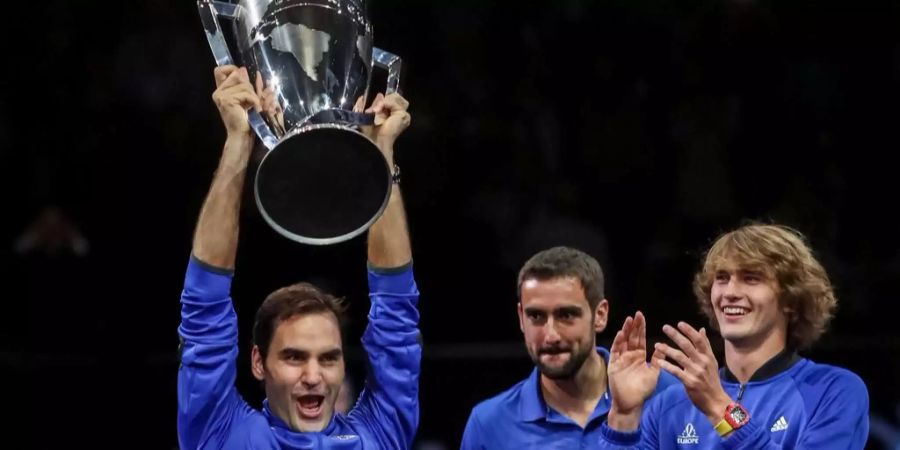 Das «Team Europa» mit Roger Federer, Marin Cilic und Alexander Zverev.