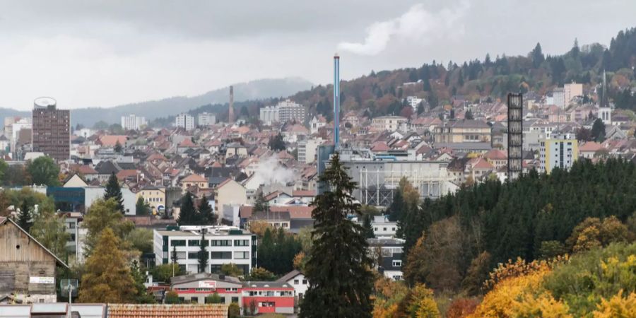 Aussicht auf La Chaux-de-Fonds.