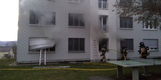 Eine Wohnung in Bronschhofen SG brannte.