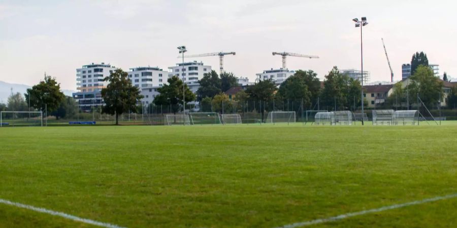 Das Fussballfeld Allmend in Zug.