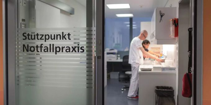 Der Stützpunkt der Notfallpraxis im Notfallzentrum des Inselspitals Bern. bern spital