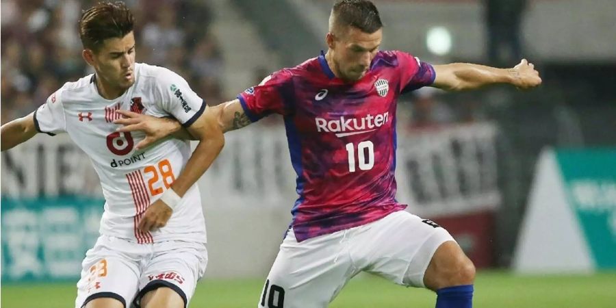 Lukas Podolski bei einem Einsatz mit Vissel Kobe.