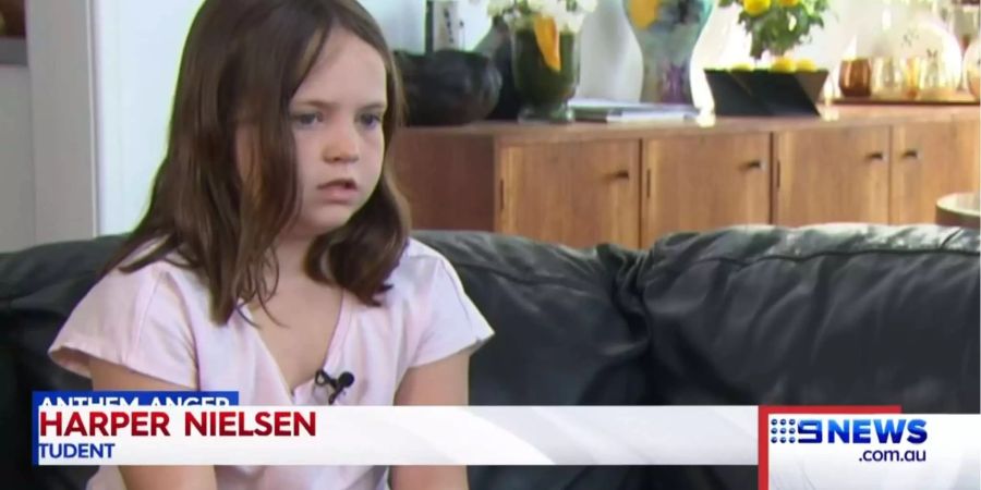 Harper Nielsen gibt dem australischen TV-Sender «9 News» ein Interview.