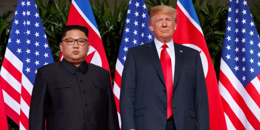 Kim Jong Un und Donald Trump hatten sich am 12. Juni in Singapur getroffen.