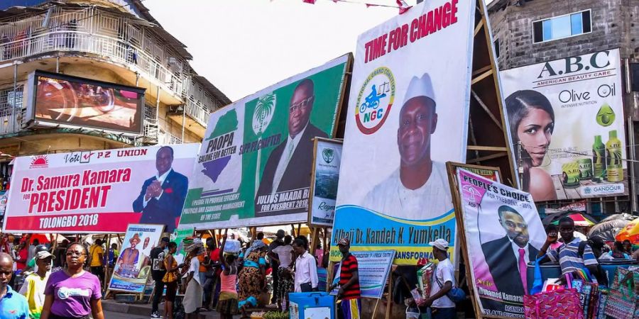 Wahlkampf in den Strassen von Sierra Leone.