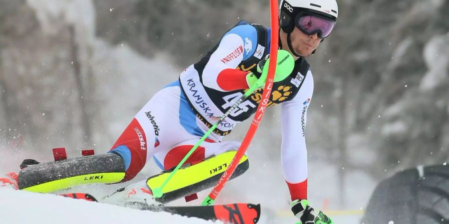 Sandro Simonet zeigte bereits beim Weltcup-Slalom von Kranjska Gora eine gute Leistung und wurde Achter.