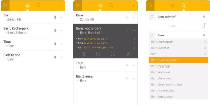 Screenshots der App. Screenshots der App.