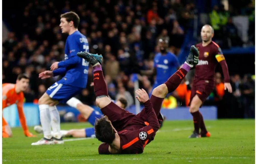 Umkäpftes Spiel zwischen Chelsea und Barcelona.