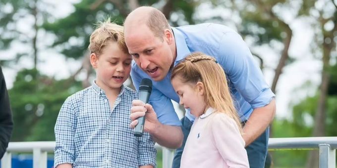 Mit seinen Kinder - Prinz William gibt Startsignal für Spendenlauf
