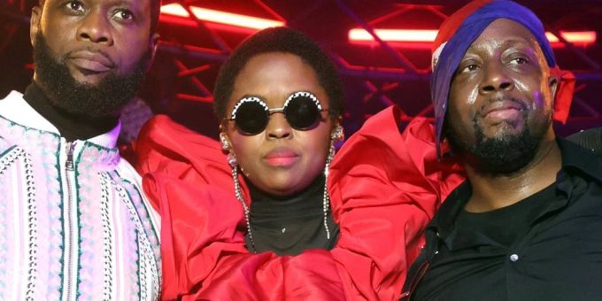 Pras Michel, Lauryn Hill und Wyclef Jean im September 2021 auf der Bühne. the fugees