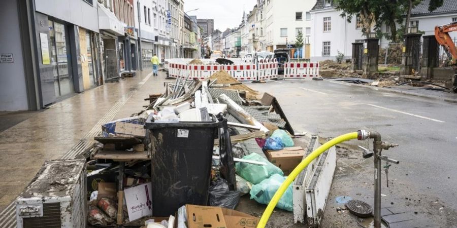 Aufräumarbeiten in Stolberg