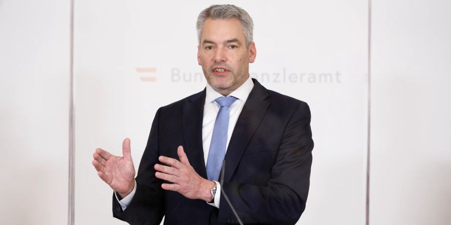 Austrian government press conference in Vienna