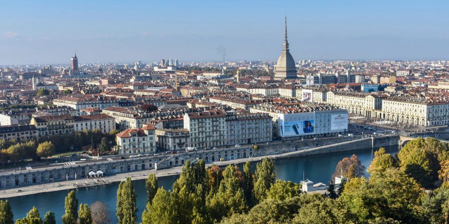 Stadt Fluss Turin Wald Panorama