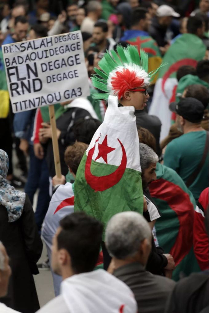 Demonstranten am Freitag in Algier, Algerien. Algerien