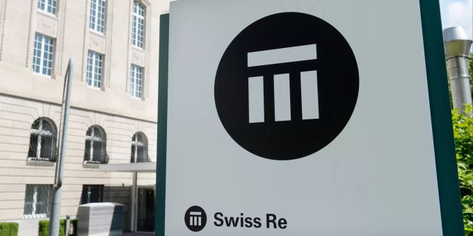 Das Logo des Rückversicherers Swiss Re. SWISS RE Versicherung