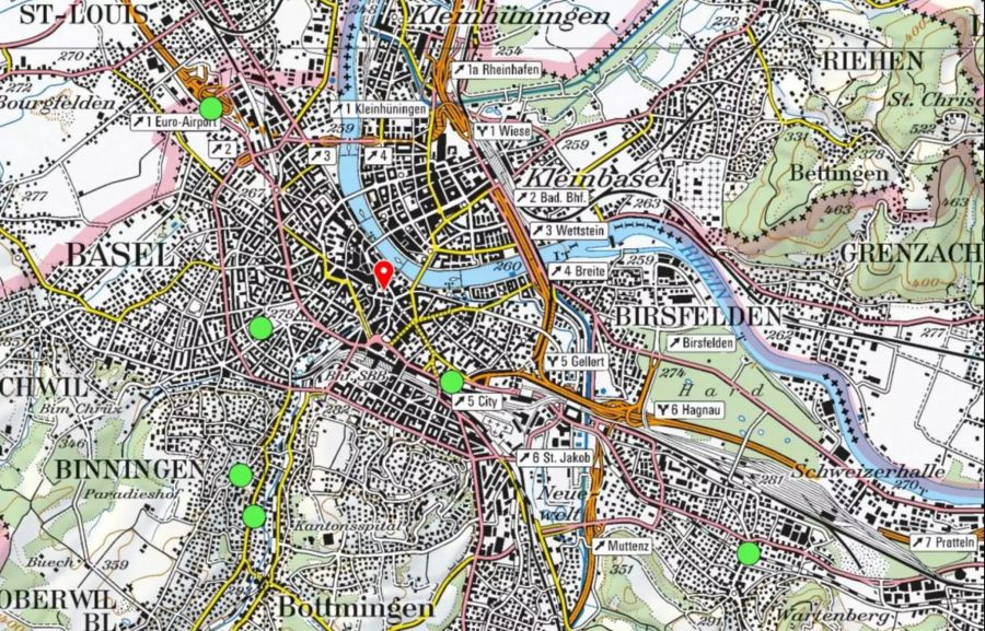 In Basel hat der 5G-Ausbau erst begonnen (Stand 22.05.2019).