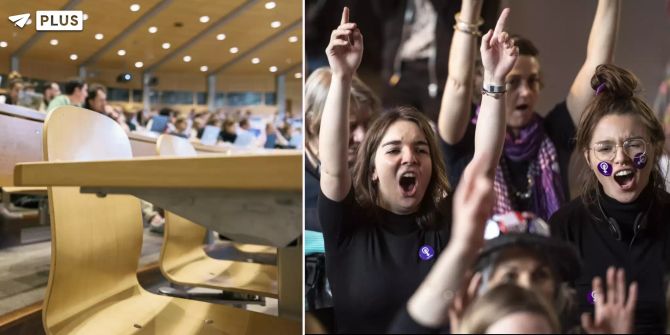 frauenstreik uni Studenten