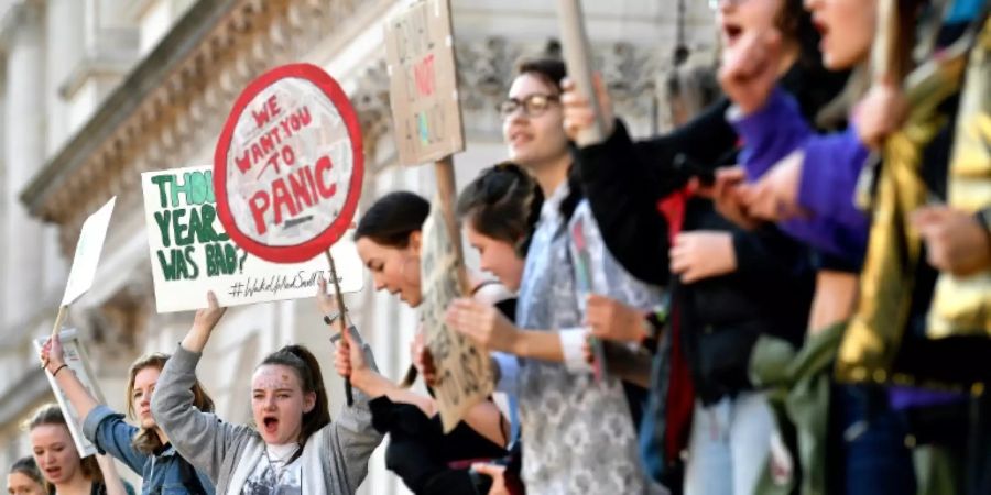 Schülerstreik in Grossbritannien gegen Klimaveränderung
