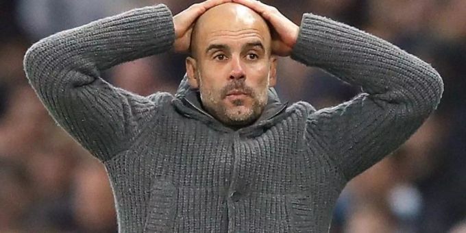 Trainer Pep Guardiola verpasste mit Man City erneut das Halbfinale der Champions League. Foto: Martin Rickett/PA Wire Trainer Pep Guardiola verpasste mit Man City erneut das Halbfinale der Champions League. Foto: Martin Rickett/PA Wire