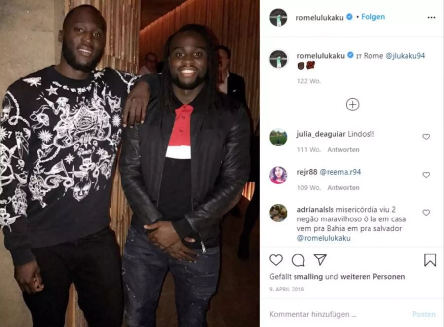 Bolingoli ist ein Cousin der beiden Fussballprofis Romelu (l.) und Jordan Lukaku.