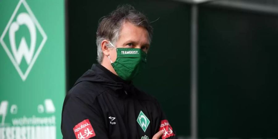 Muss mit den Werder-Profis über das Thema Gehaltsverzicht sprechen: Sportdirektor Frank Baumann. Foto: Stuart Franklin/Getty Images Europe/Pool/dpa