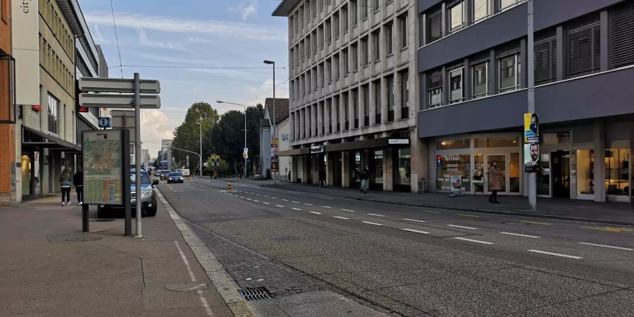 Die Bahnhofstrasse in Aarau.