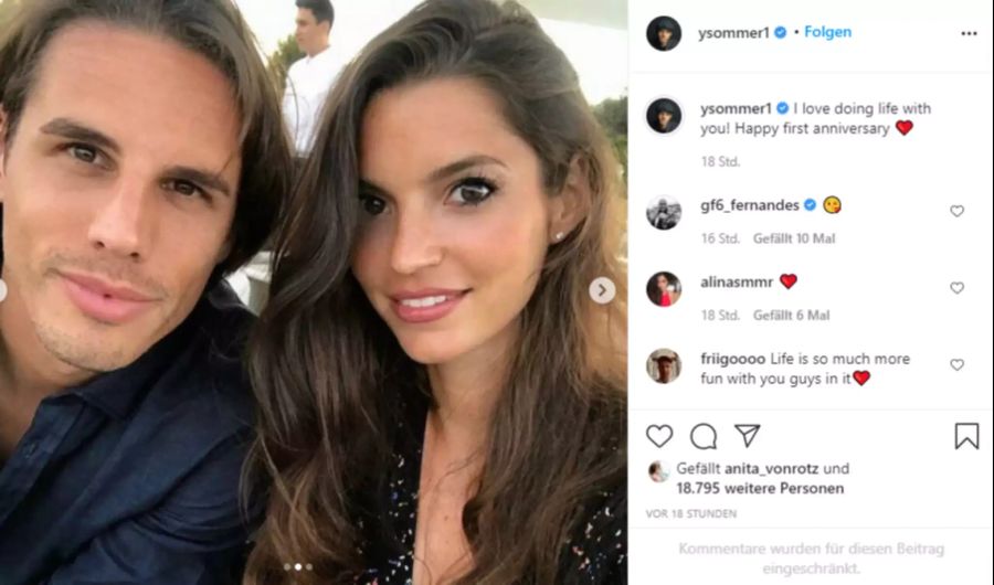 Yann Sommer: «Ich liebe das Leben mit dir!»