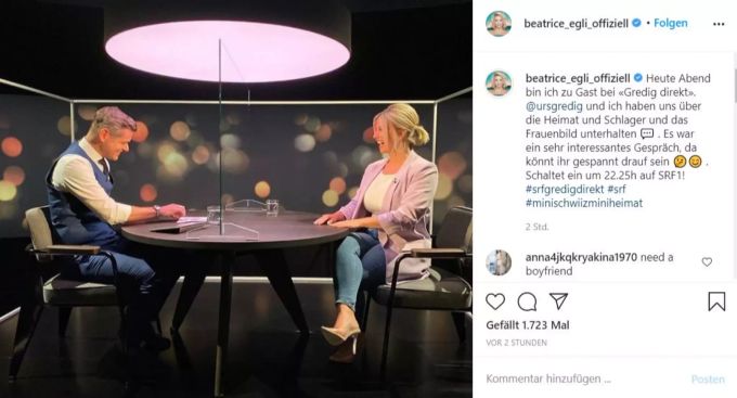Beatrice Egli ist zu Besuch bei Urs Gredig. beatrice