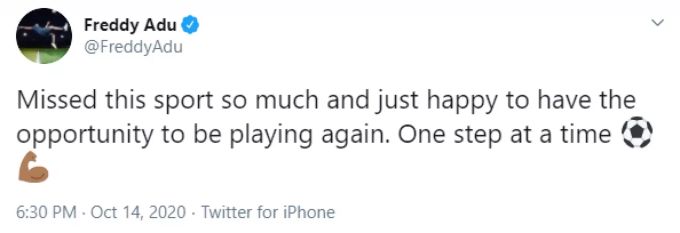 Freddy Adu über seinen Wechsel zu Osterlen FF. Freddy Adu