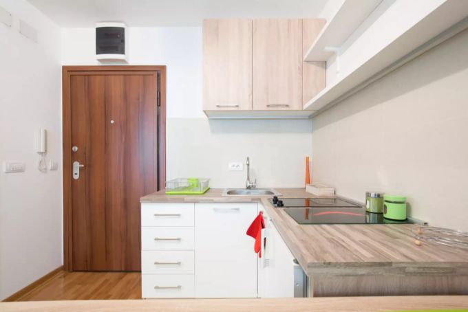 Moderne Miniküche. Miniküchen