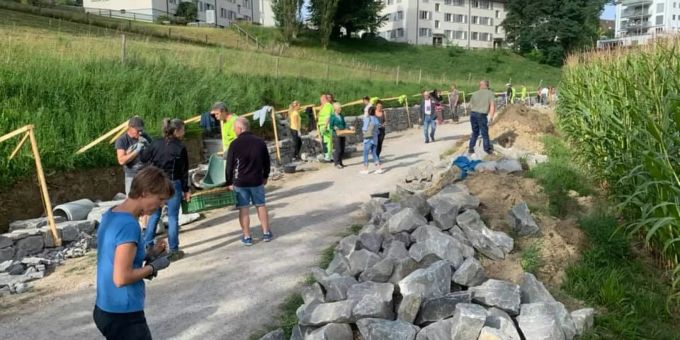 Hier entstehen die neuen Trockensteinmauern. Hier entstehen die neuen Trockensteinmauern.