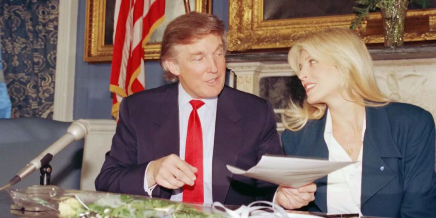 Donald Trump und seine zweite Ehefrau Marla Maples 1993.