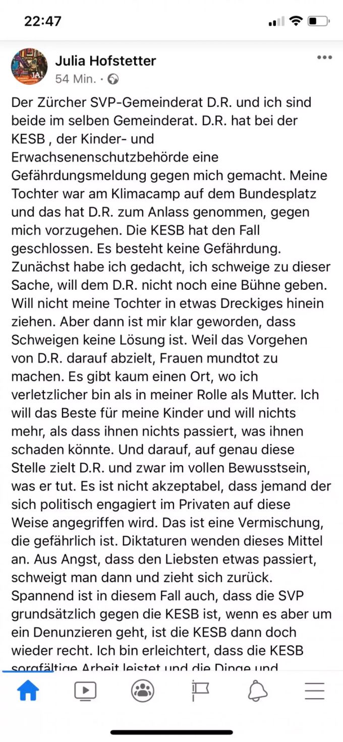 Screenshot Facebook