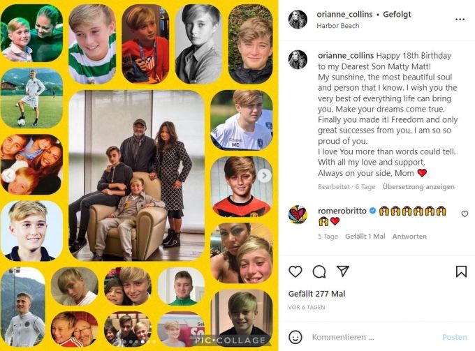 Orianne Cevey gratuliert ihrem Sohn mit einer Collage. Auch Papa Phil Collins ist darauf zu sehen. phil collins