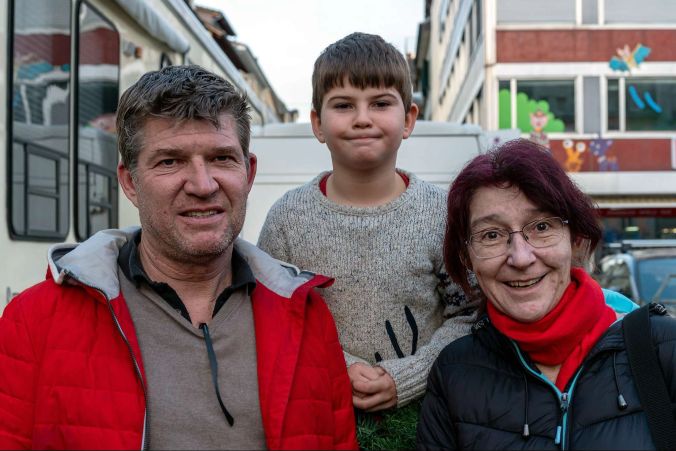 Sandra mit Neffe Kilian und Bruder Erhard.